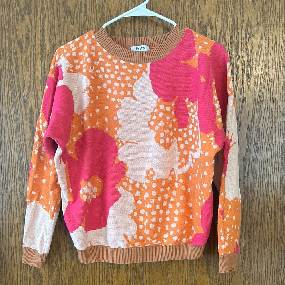 FATE Bold Floral Print Sweater